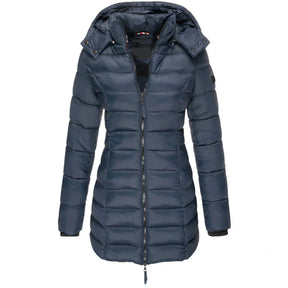 Casaco Feminino de Inverno com Capuz e Zíper - Acolhedor, Elegante e Leve
