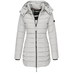 Casaco Feminino de Inverno com Capuz e Zíper - Acolhedor, Elegante e Leve