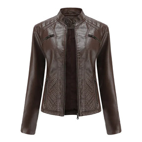 Jaqueta Feminina Casual com Zíper Estilo Streetwear