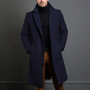 Jaqueta Longa Masculina de Inverno Lã Premium