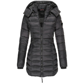 Casaco Feminino de Inverno com Capuz e Zíper - Acolhedor, Elegante e Leve