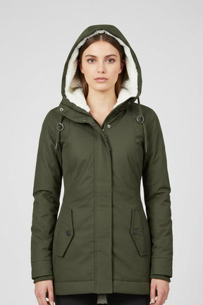 Jaqueta Parka Feminina Forrada com Lã para Inverno Glacier